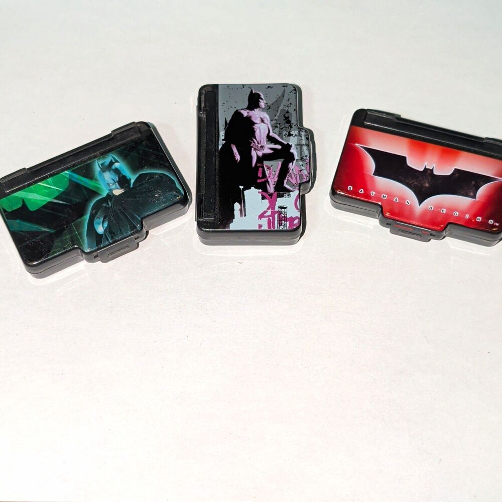 Lot of 3 Batman Design Nintendo DS/Gameboy Advance Game Card Cases Madcatz